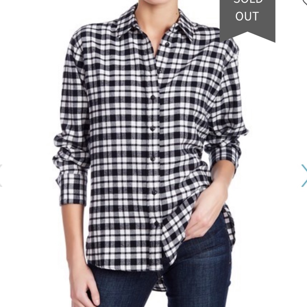 Madewell Side Button Flannel Shirt / small